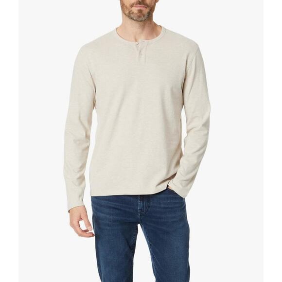 Vince Other - Vince Sueded Jersey Long Sleeve Henley Shirt Mens XL Beige Soft Classic Preppy